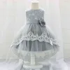 2021 Kış Bebek Kız Elbise Vaftiz Çocuk Elbise Kız Giysileri Için Çiçek Sonra Prenses Elbiseler 1st Doğum Günleri Elbise 3-24 Ay G1129