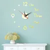 DIY Digital Wall3D Mirror Surface Sticker Silent Clock Home Office Decor for Bedroom