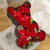 Freeshipping Moederdag Valentijnsdag Speelgoed voor vriendin Kleurrijke schattige roos zeep Beer geschenk met doos YT199504