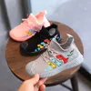 2021 neue kinder Sportschuhe Jungen und Mädchen Cartoon Dinosaurier Mesh Schuhe Baby Atmungsaktive Gestrickte Pedal Socken Nicht-slip schuhe G1025