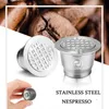 Capsule Nespresso en acier inoxydable rechargeable version trou carré inviolable café filt dosette anniversaire café cadeau 210712