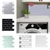 Wall Stickers Bathroom Ceramic Brick Sticker Wallpaper 3D Decor Kitchen DIY Self-Adhesive Waterproof