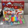 24pcs Fidget Calendrier de l'Avent Boîte à jouets aveugle Compte à rebours de Noël Calendriers Boîtes mystère Jouets sensoriels Ensemble de jouets pour enfants Push Bubble Board Cube Spinner Cadeau G824KUM