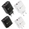 Snabb PD 20W USB LED C -laddare EU US Plug QC 3.0 2 Portladdningsväggadapter för iPhone 11 12 13 Pro Max Samsung Huawei Hög kvalitet