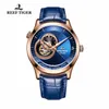 pulseiras de relógio de couro azul