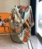 Luxury Designer Fashion Wool Silk Printing Scarf Shawl Blanket Signage Stor Storlek Fyrkantig Hästbil Och Rope Mönster för Festival Varma Presenter