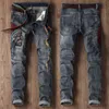 Männer Jeans Übergroße Denim Hose Hohe Qualität Sticken Retro Ripped Streetwear Gerade Männer Kleidung BF1701 211108