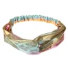 laser headband gradient ramp tie-dye head bands Cross knotted headbands hair accessories women Wash Face hairs band Korean style 6colors wmq933