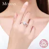High Quality 925 Sterling Silver Wedding Ring Luxury Square Cushion Cut CZ Finger Rings for Women Engagement Jewelry 210707