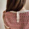 Summer Short Sleeve Knitted Sweater Pullover Women O-neck Korean Fashion Tops Elegant Ladies Jumpers Femme 210513