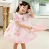 Spanska Baby Dress Girl Lolita Princess Dresses Barn Tecknad Broderi Kläder Spädbarn Birthdace Lace Ball Gown Girls Vestido 210615