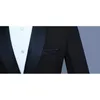 Hommes châle col un bouton 3pcs costumes de smoking (veste + pantalon + noeud papillon) marque mince fête de mariage hôte scène Terno Masculino blanc 210522