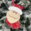 عيد الميلاد تخزين قلادة ثلج سانتا كلوز الأيائل الدب الجوارب لطيف الأطفال الحلوى هدية حقيبة حامل مدفأة عيد الميلاد شجرة الديكور الحرة dhl sh