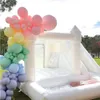 Uthyrning Uppblåsbara Vit Bounce House Bouncer Slott Bröllop Bouncy Hoppning Slott Jumper med Slide Ball Pit för barn