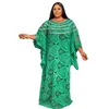 Odzież Etniczna Moda Klasyczne Afrykańskie Kobiety Dashiki Szata Koronki Rozpuszczalne w wodzie Tkaniny Bezpłatne Rozmiar Luźna Długa Sukienka Jeden kawałek