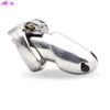 2021 HT-V4 Metal Male Chastity Device Stainless Steel Cock Cage Penis Ring Lock BDSM Bondage Gear Adult Erotic Sex Toys for Men P0826