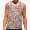 Lopende truien snel droge vest training training sportkleding tank bedrukte compressie panty gym mannen sport mouwloze man's t-shirt