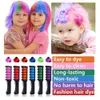 Crayons de alta qualidade corante de cabelo colorido para crianças mulher homem giz pente temporário cor de cera 12 cores DHL