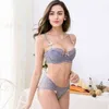 Varsbaby Sexy Floral Cienkie Przezroczyste Kobiety Ladies Bra + Set Panty 211104