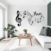 Adesivos de parede moda arte música músicas notas sonoras melodia decalques papel de parede casa quarto sala estar decoração adesivo 2024792823