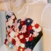 Sxthaenoo Sexig charmig applikation Floral Corselets Women's Bachelorette Bustier Bra Croped Top Wedding Bralette Vest 210401