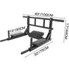Wandmontage Pull Up Bar Power Tower Multi-Grip Dip Stand Chin Oefening Gymlons Horizontale Bars