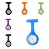 120pcs Promotion Christmas Gifts Colorful Nurse Brooch Fob Tunic Pocket Watch Silicone Cover Nurse Watches Party Favor AA