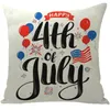 Happy 4th of July Independence Day Party Pillow Case Home Decor USA National Flag Print Cushion Cover Office Sofa Throw Pillows Covers