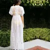 Sexy Lace Beach Cobertura Up Peareo Wear Nadada Terno Cover-Ups Playa Tunics para Swimwear Mulheres Vestido # Q881 210420