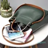 Women Shoulder Bag Europe America Large Capacity Tote Diagonal Bags Pure Color Oil Leather Handbag High Quality Casual Female C1223