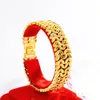 17 mm dickes Armband für Herren, 18 Karat Gelbgold gefüllt, modischer Hip-Hop-Schmuck, Geschenk