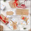 Gift Wrap Event Party Supplies Festive Home Garden Taggar, 100 PCS Kraft Paper Taggar för Wedding Brown Rec Craft Hang Drop Delivery 2021 9nzm