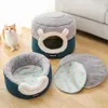 HOOPET Cat Bed House Soft Plush Kennel Puppy Cushion Cani di piccola taglia Gatti Nido Inverno Caldo Sleeping Pet Dog Bed Pet Mat Forniture 210722