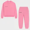 Crewneck Sweatshirt Trackbyxor Sätta Kvinnor 2 stycken Oversized Suit Plus Size Top Joggers Sweatpants Tracksuit Kvinna 210930