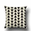 Pillow Case Black And White Pattern Pillowcase Cotton Linen Printed 18x18 Inches Geometry Euro Covers 45x45cm Cushion/Decorative