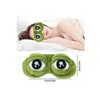 3d Frog Sleep Mask Ear Muffs Night masks Travel Relax Sleeping Aid Blindfold Eye Covering Animal Cosplay Costumes Gift For Kids Girls Adult
