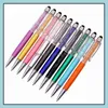 Ballpoint Pens Writing Supplies Office & School Business Industrial 20 Pcs Crystal Pen Metal Gift Capacitor Student Stationery Promotion 220