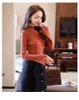Zimowe ubrania kobiety koreański jesień szczupły sweter dzianiny rozszerzone rękaw długi sweter turtleneck 7343 50 210510