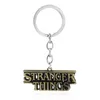 10pc smycken Stranger Things Letter Keychain Bag Keyring Pendant Llaveros Charms Fashion Car Accesorios Jewelry2617270