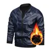 Giacca in pelle Bomber Giacca da moto Uomo Biker PU Giacca da baseball Plus Size 5XL Uomo Caldo pile Capispalla Zipper Faux Coat 211009