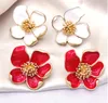 Boucles D'oreilles Collier CSxjd Design Fleur En Émail