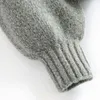 Случайные женщины серые свободные свитеры с капюшоном осень зима мода дамы мягкие толстые пуловерные девушки шики негабаритный трикотаж 210515