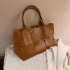 Große Webeinkaufstasche, modische, hochwertige PU-Leder-Damen-Designer-Handtasche, Schultertaschen mit hoher Kapazität