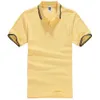 Marque Vêtements Hommes Polos Respirant Coton À Manches Courtes Homme Taille Large Col Rabattu T-shirts Chemise Plus La Taille XXXL 210401