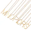 قلادة كبيرة من الذهب الذهب الأولية من الفولاذ المقاوم للصدأ الحرف الكبير قلادة هدايا monogram مجوهرات 8083506