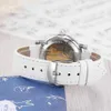 women Automatic Mechanical watch Luxury watches white Flowers dial Hollow Ladies Rhinestone Leather strap sports Costume wristwatch