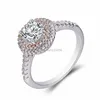 Женская бриллиантовая кольца пальцем круглый cyrstal обручальные обручальные кольца модные украшения воля и песчаный подарок