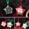 Kreativ jul godis box färg tryck xmas dekorationer lådor med handtag rep stjärna godis gåvor lådor