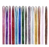90cm Längd Sparkle Glänsande Hår Tinsel Rainbow Silk Hairs Extensions Bländar Kvinnor Hippie För Braiding Headdress
