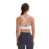 Yoga Sports Bra Tank Camis Cross Back Gym Kläder Kvinnor Underkläder Atletisk Casual Workout Running Fitness Shockside Vest Tops